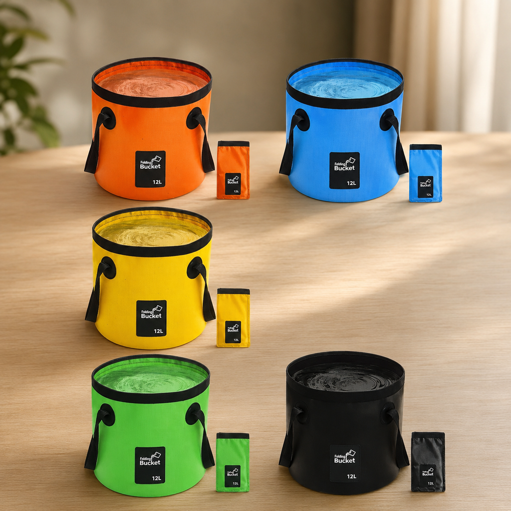 Collapsible Folding Bucket 12L | Portable Water Storage Bucket for Camping, Fishing & Outdoor Adventures
