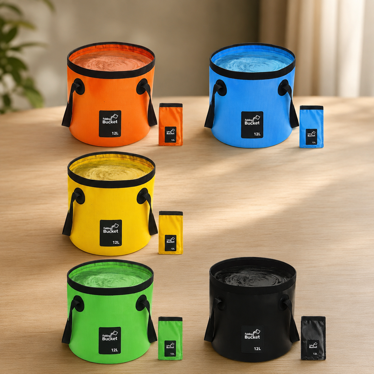 Collapsible Folding Bucket 12L | Portable Water Storage Bucket for Camping, Fishing & Outdoor Adventures