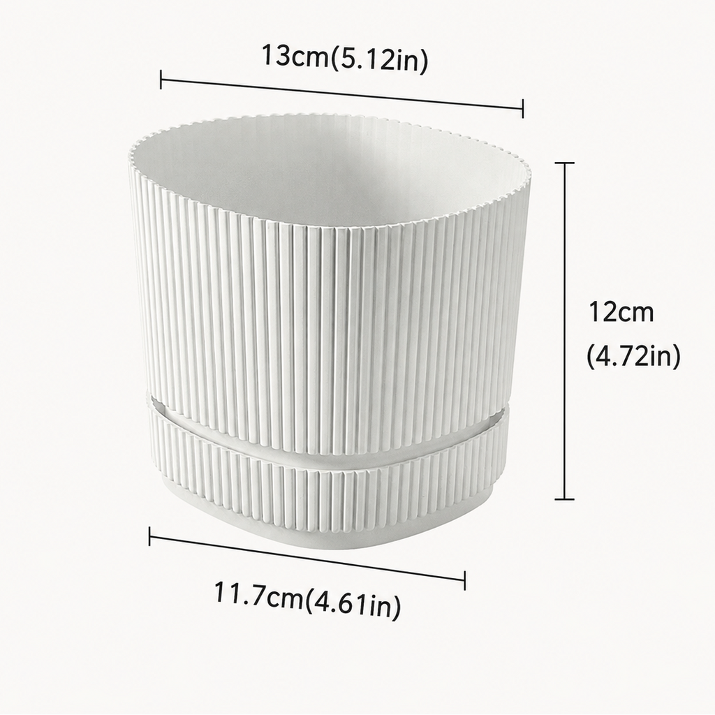 Double-Layer Self-Watering Plant Pot | Indoor Plastic Flower Pot with Drainage System
