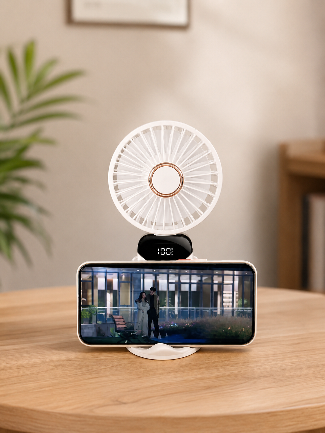 Portable Handheld Mini Fan with Neck Strap, Phone Stand & LED Display