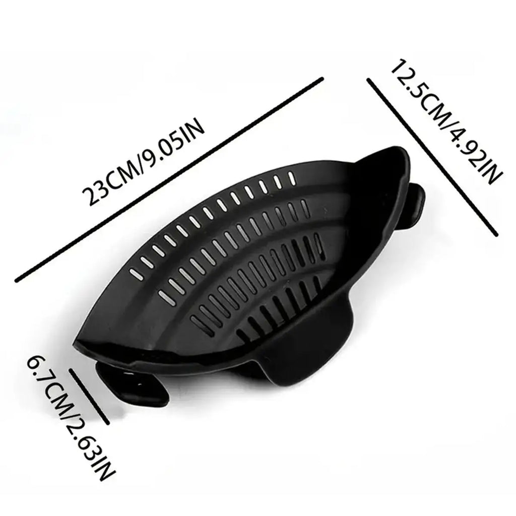 Universal Clip-On Silicone Pot Strainer - Hands-Free Pasta & Vegetable Drainer