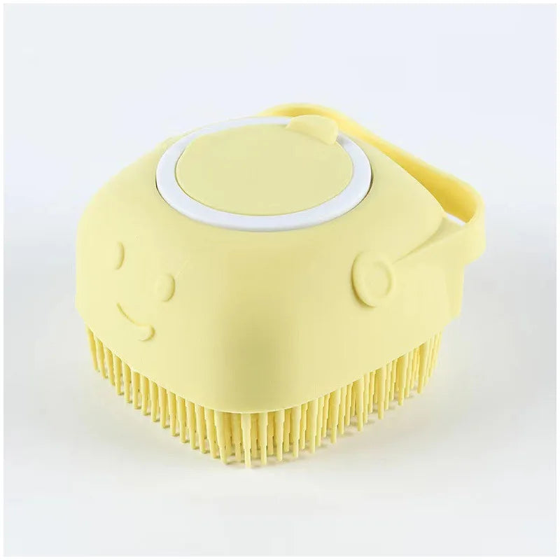 Silicone Pet Bath & Massage Brush – Dog & Cat Bath Scrubber