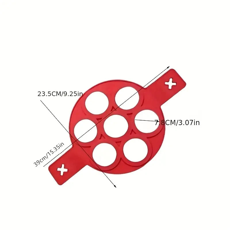 7-Hole Silicone Egg & Pancake Mould – Non-Stick Breakfast Maker