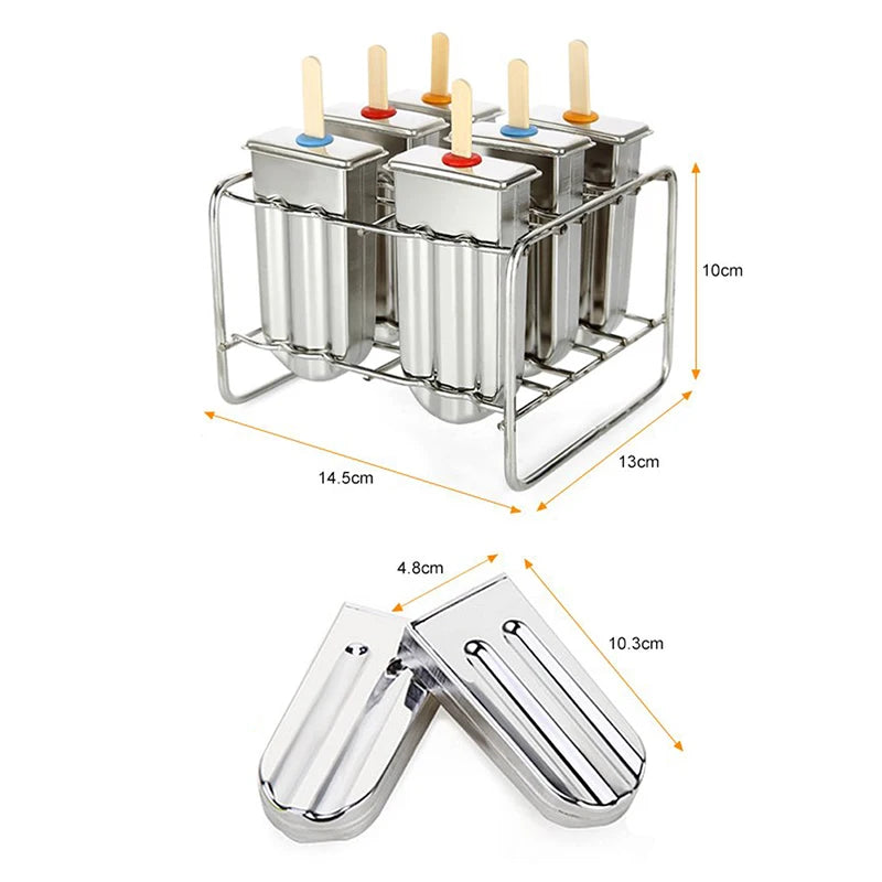 Premium Stainless Steel Popsicle Mould Set | Reusable Ice Block & Ice Cream Maker