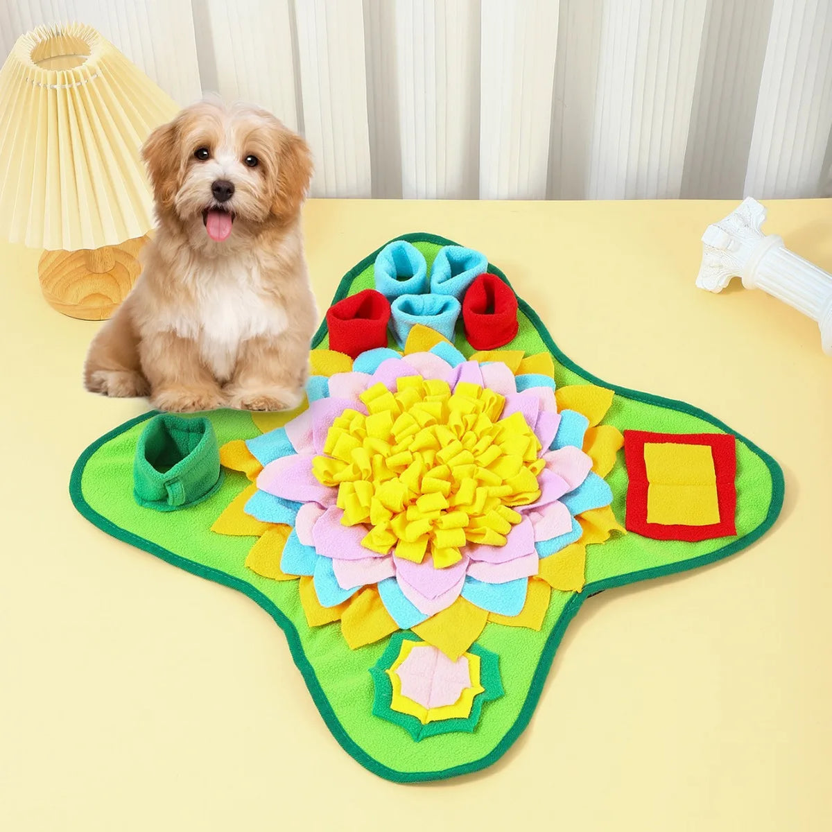 Interactive Dog Snuffle Mat – Slow Feeder Puzzle Toy for Mental Enrichment & Foraging