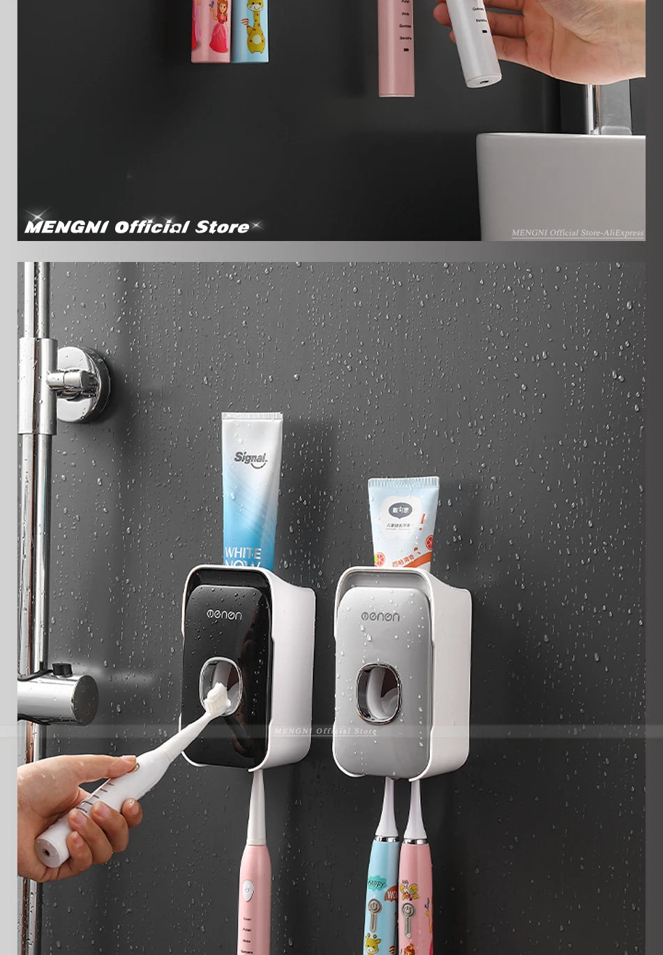 Wall-Mounted Toothpaste Dispenser – Automatic Toothpaste Squeezer & Bathroom Organiser