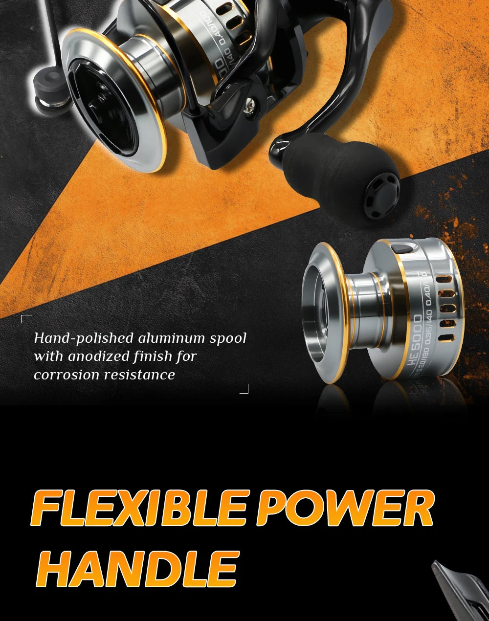 Rooblinos HE Ultralight Spinning Reel – 5.2:1 Gear Ratio | 1000–7000 Series
