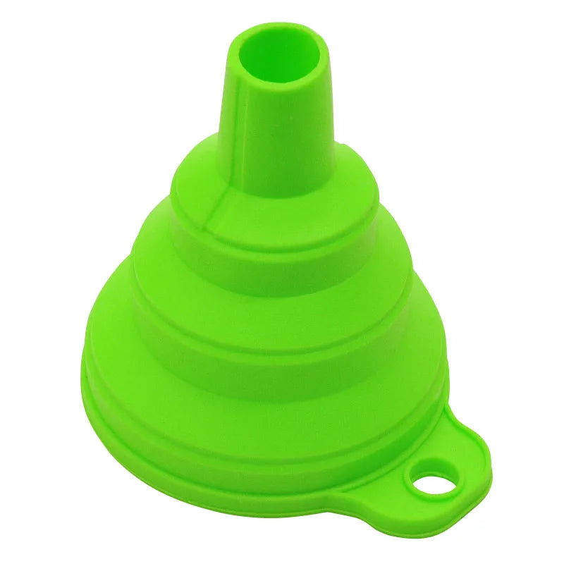 Mini Foldable Silicone Funnel – Collapsible Portable Funnel for Kitchen, Camping & Outdoor Use