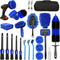 26-Piece Professional Car Detailing Brush Kit