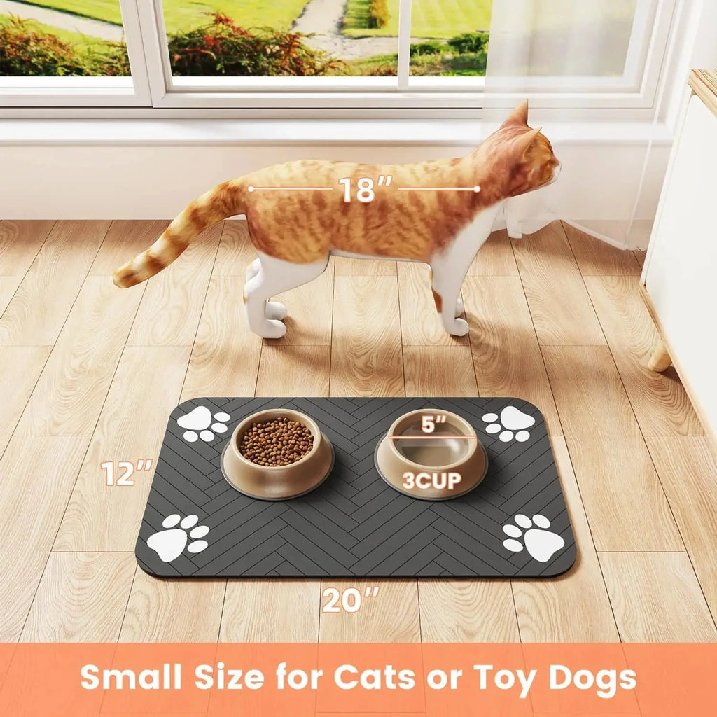 Pet Feeding Mat – Absorbent Waterproof Placemat for Dogs & Cats