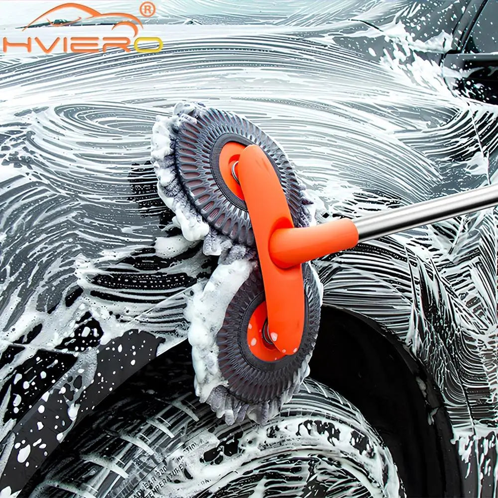 360° Microfiber Car Wash Mop with Extendable Handle | Scratch-Free Cleaning Brush