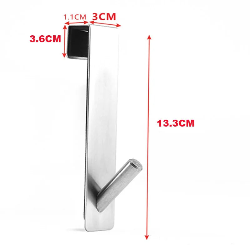 Over-Door Shower Towel Rack – Stainless Steel S-Shape Bathroom Hook