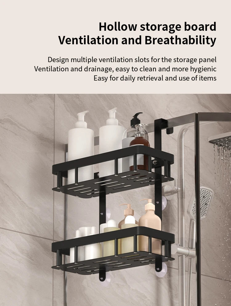 Bathroom & Shower Organiser - 2 Tier Storage Shelf