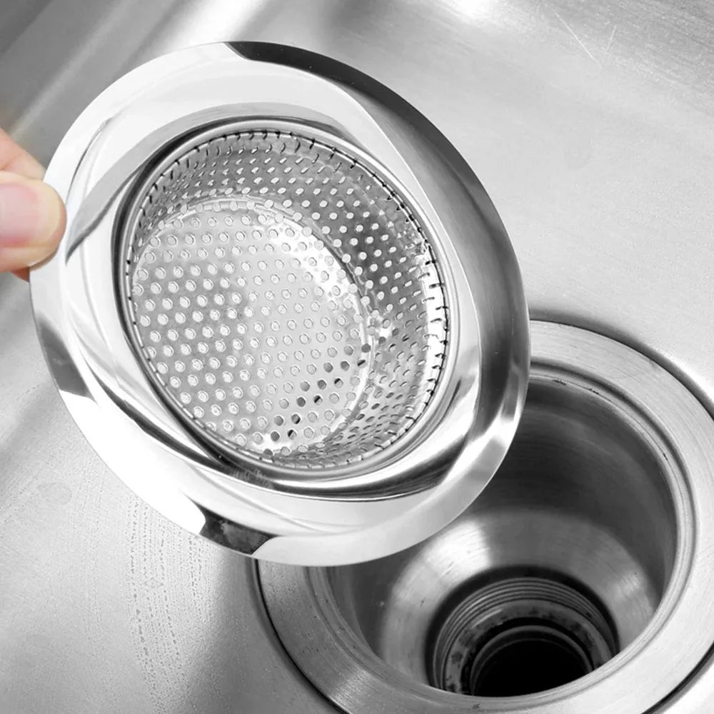 Stainless Steel Sink Strainer | Kitchen & Bathroom Drain Filter Hair Catcher