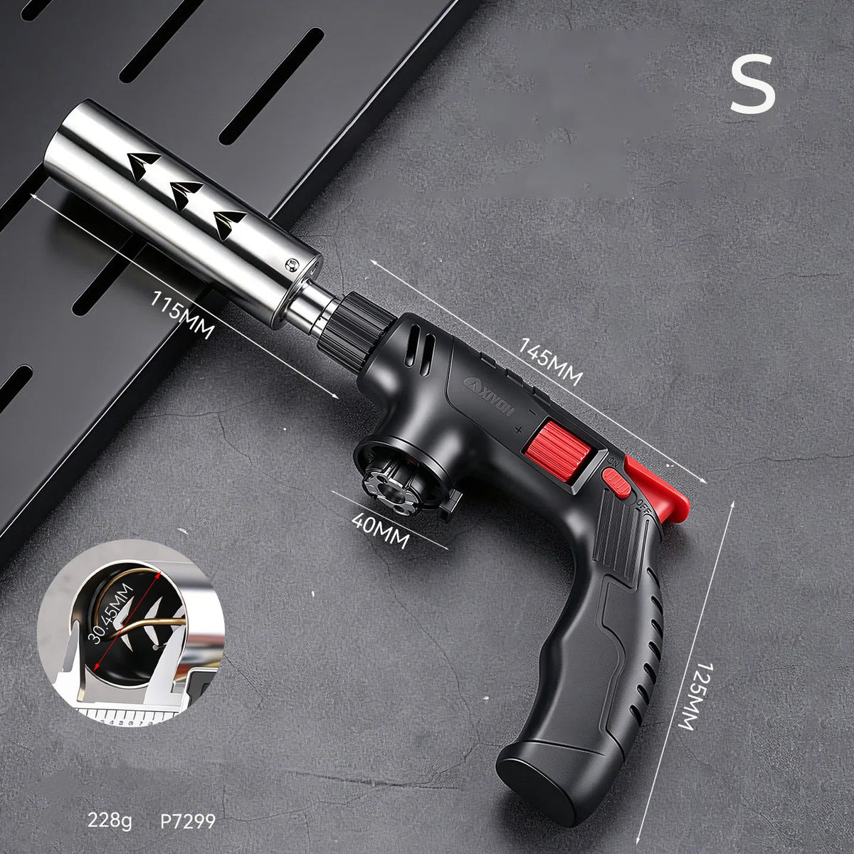 Long Neck Butane Torch – Adjustable Flame Gas Blow Torch for BBQ, Cooking & Outdoor Use