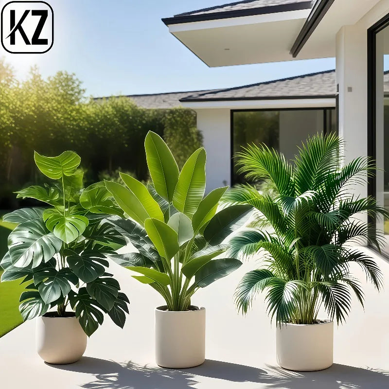3-Piece Artificial Plant Set – Bring Nature Indoors Without the Maintenance (Without Pot)