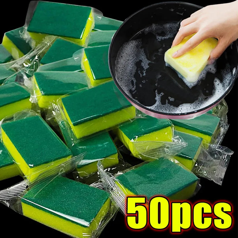 Premium Multi-Purpose Kitchen Cleaning Sponges – Soft, Absorbent Scouring Pads for Dishes, Pots & Pans (10/20/30/50 Pack)