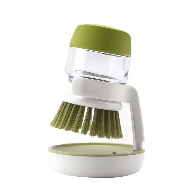 Dish Brush with Soap Dispenser & Draining Base