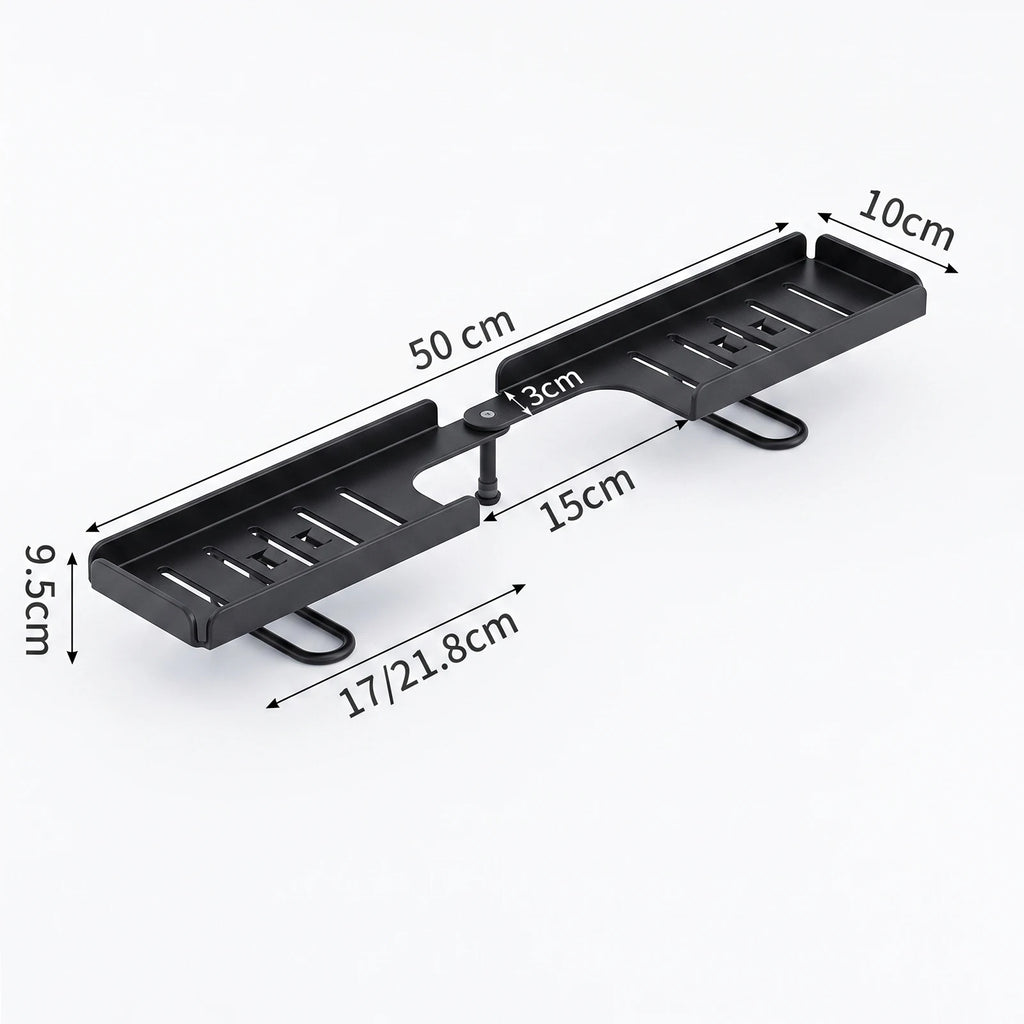 Over Sink Shelf Rotatable Adjustable Steel Faucet Storage Organiser
