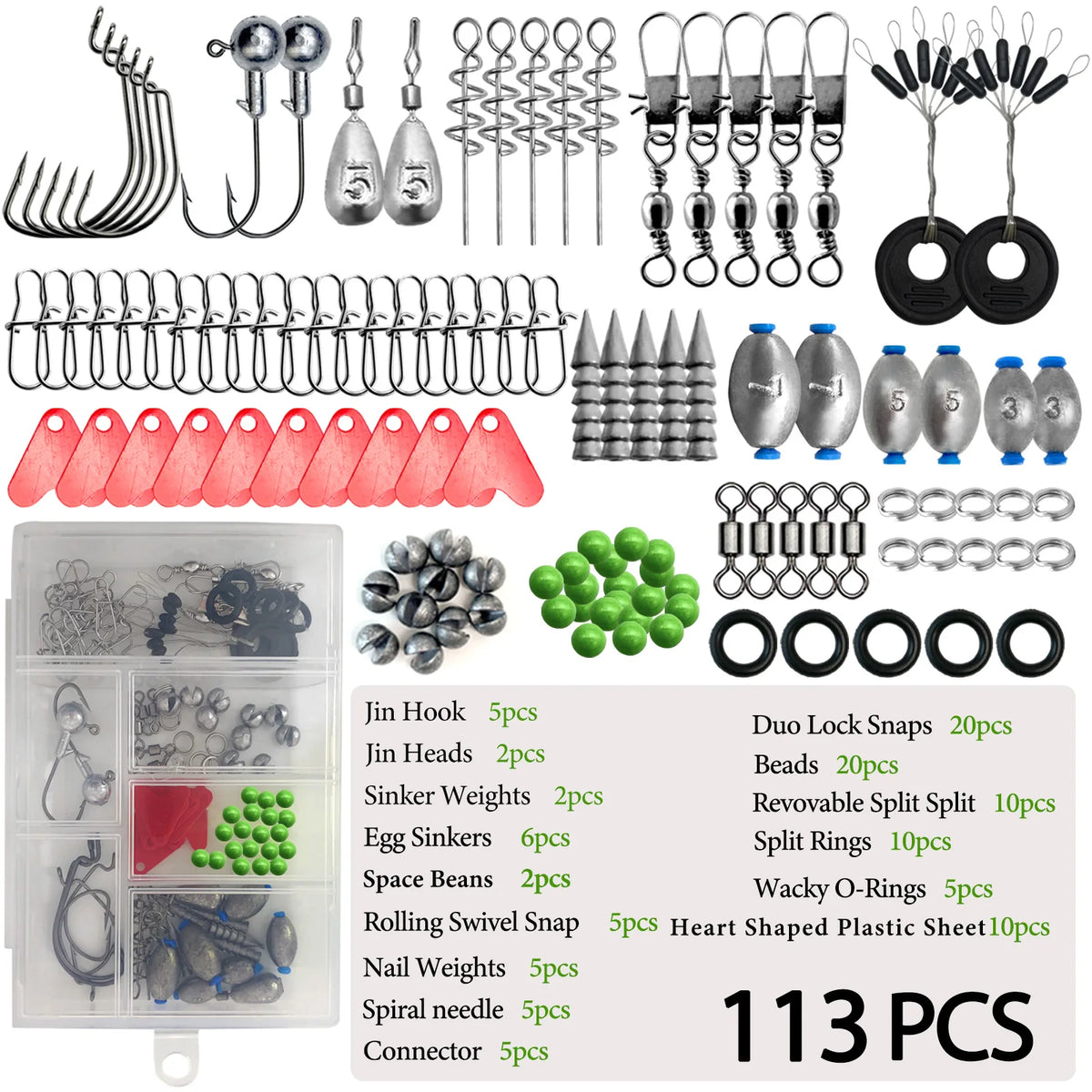 Professional Fishing Tackle Kit – 113–410 Piece Fishing Accessories Set