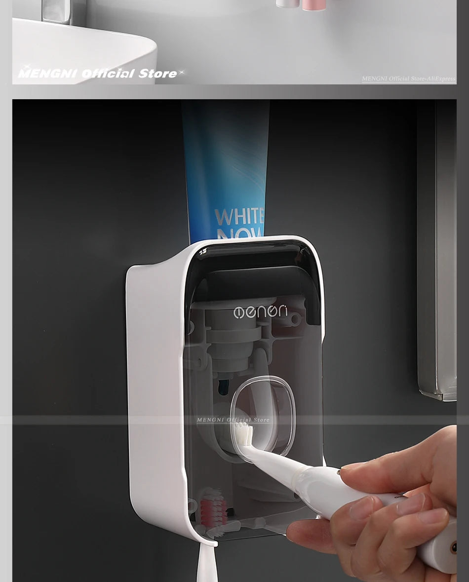 Wall-Mounted Toothpaste Dispenser – Automatic Toothpaste Squeezer & Bathroom Organiser