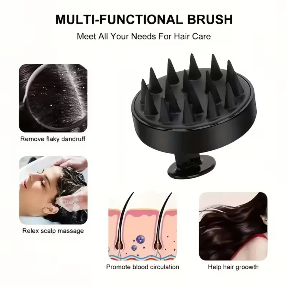 4PCS Silicone Body Scrubber Set – Soft Exfoliating Shower & Face Brushes