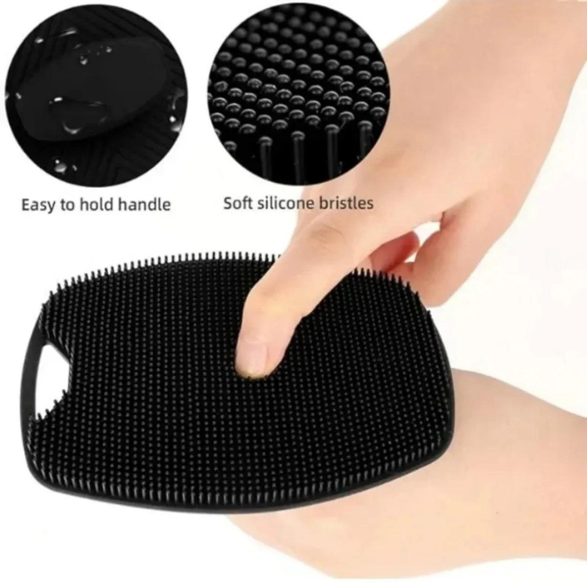 4PCS Silicone Body Scrubber Set – Soft Exfoliating Shower & Face Brushes