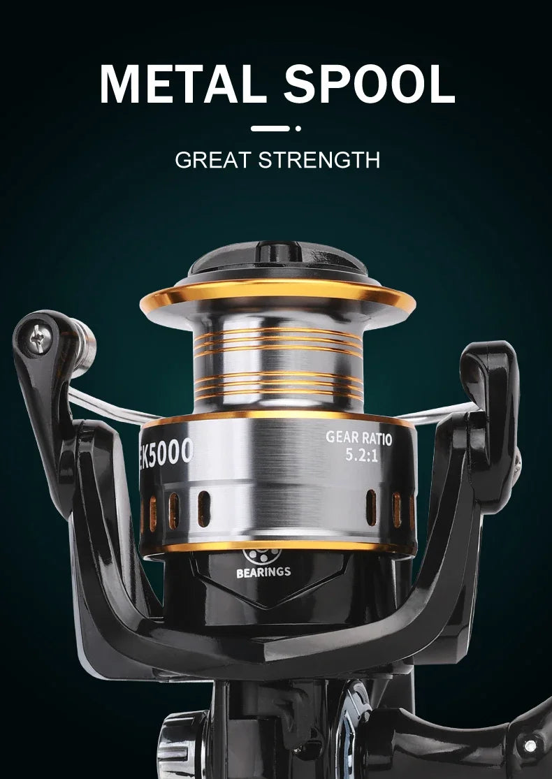 Professional Ultra-Light Spinning Fishing Reel – 1000–7000 Series