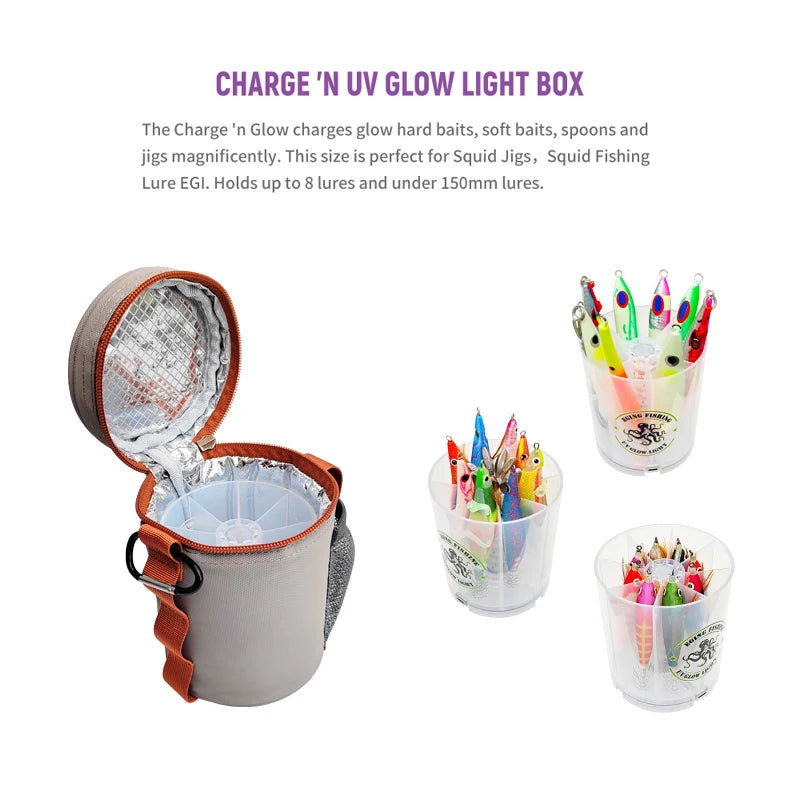 UV LED Fishing Lure Charger – Portable Glow Light for Squid & Night Fishing