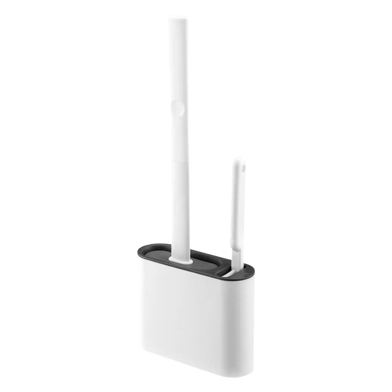 Silicone Toilet Brush with Flexible Head – Wall Mounted Bathroom Cleaner