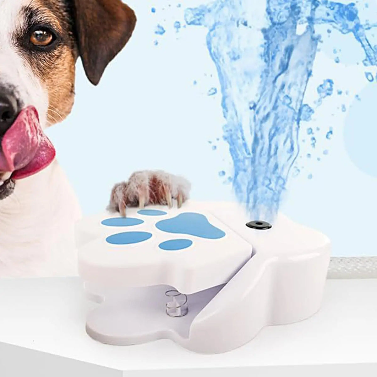 Paw Activated Dog Water Fountain – Outdoor Step-On Drinking Fountain for Pets