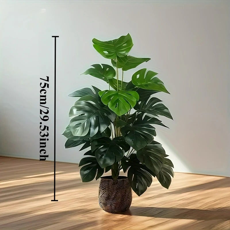 Artificial Monstera Plant – Lush Tropical Greenery for Every Space (Without Pot)