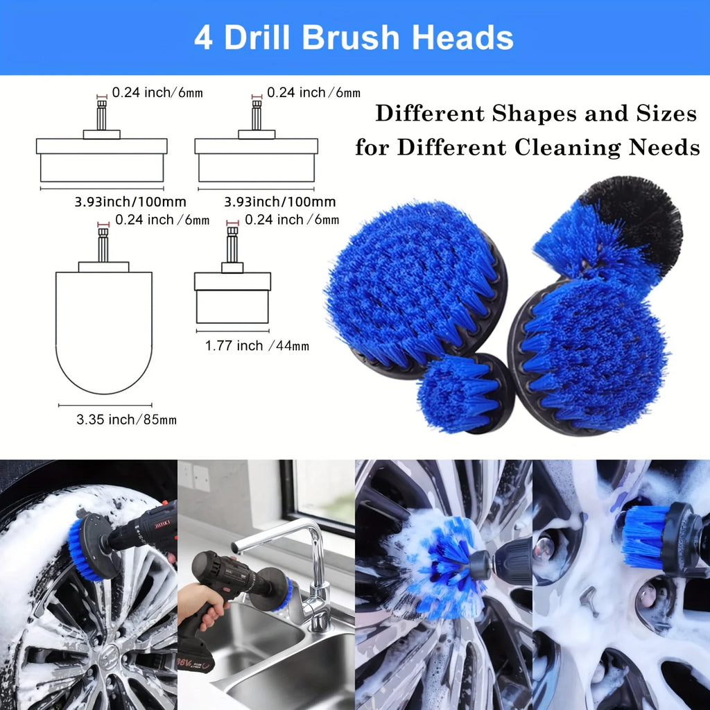 26-Piece Professional Car Detailing Brush Kit