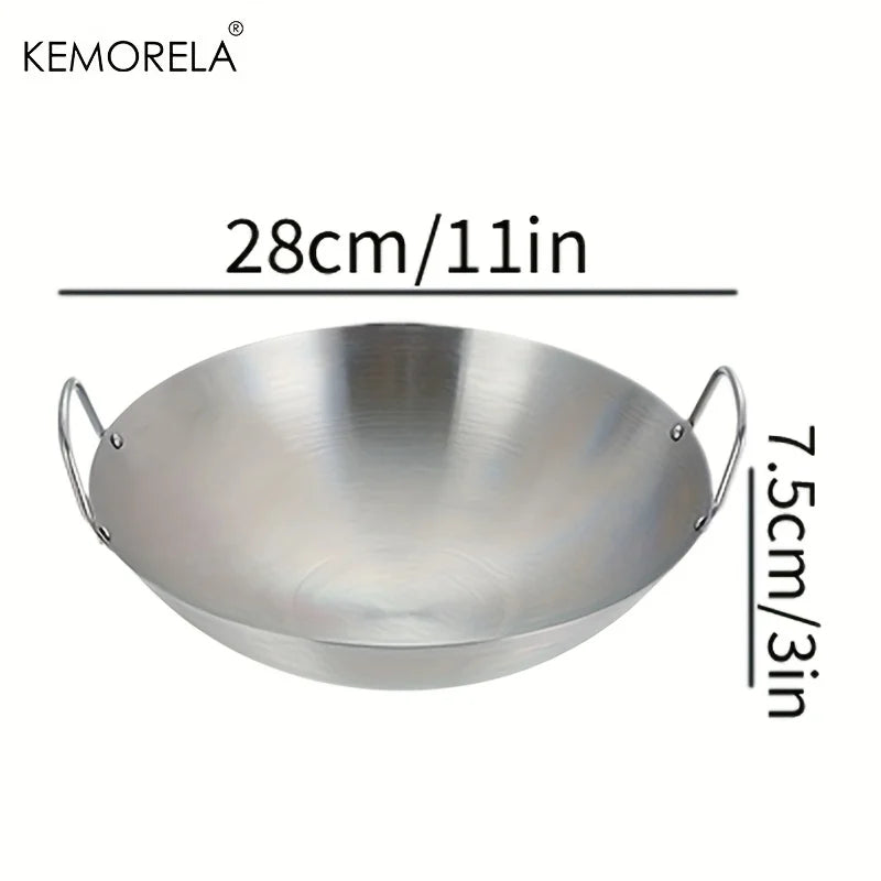 Premium Stainless Steel Cooking Wok | Gas & Induction Compatible