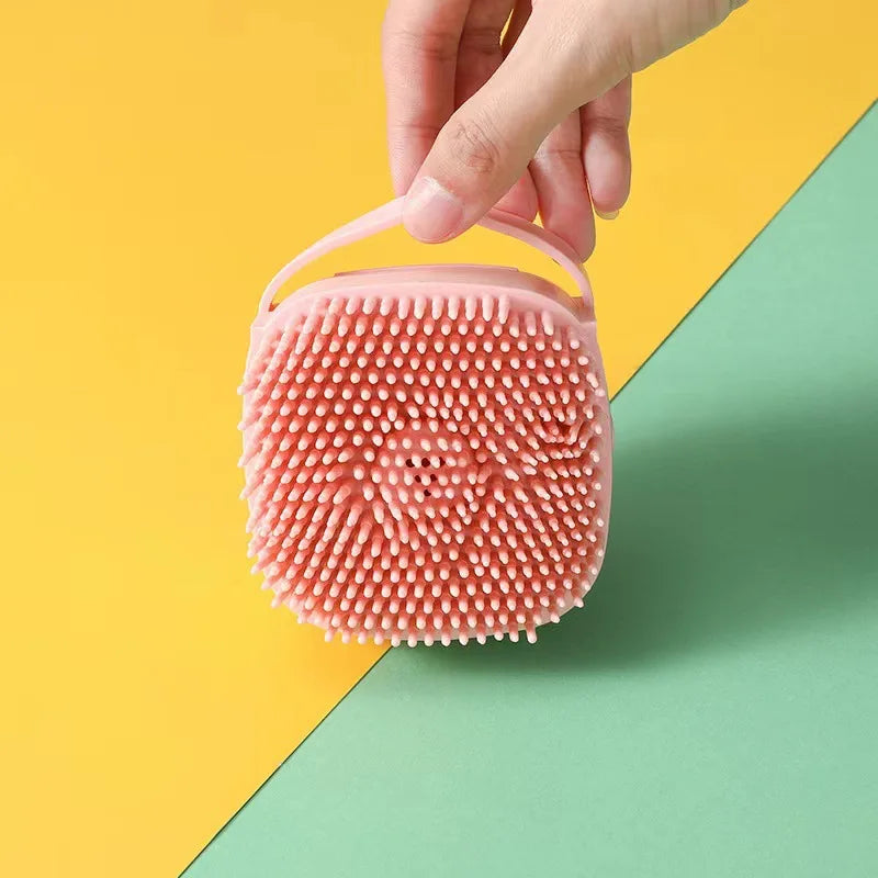 Silicone Pet Bath & Massage Brush – Dog & Cat Bath Scrubber
