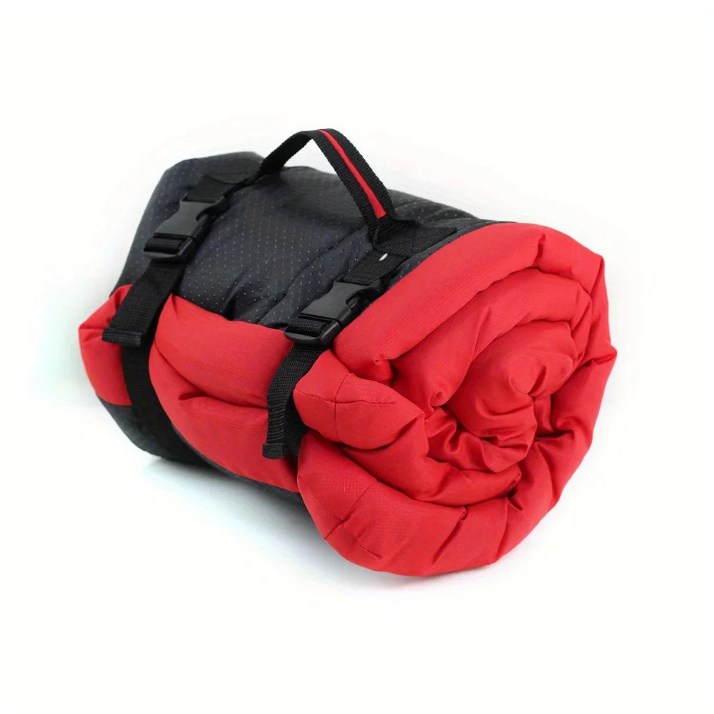 Waterproof Roll-Up Dog Bed | Washable Outdoor Pet Mattress with Carry Straps