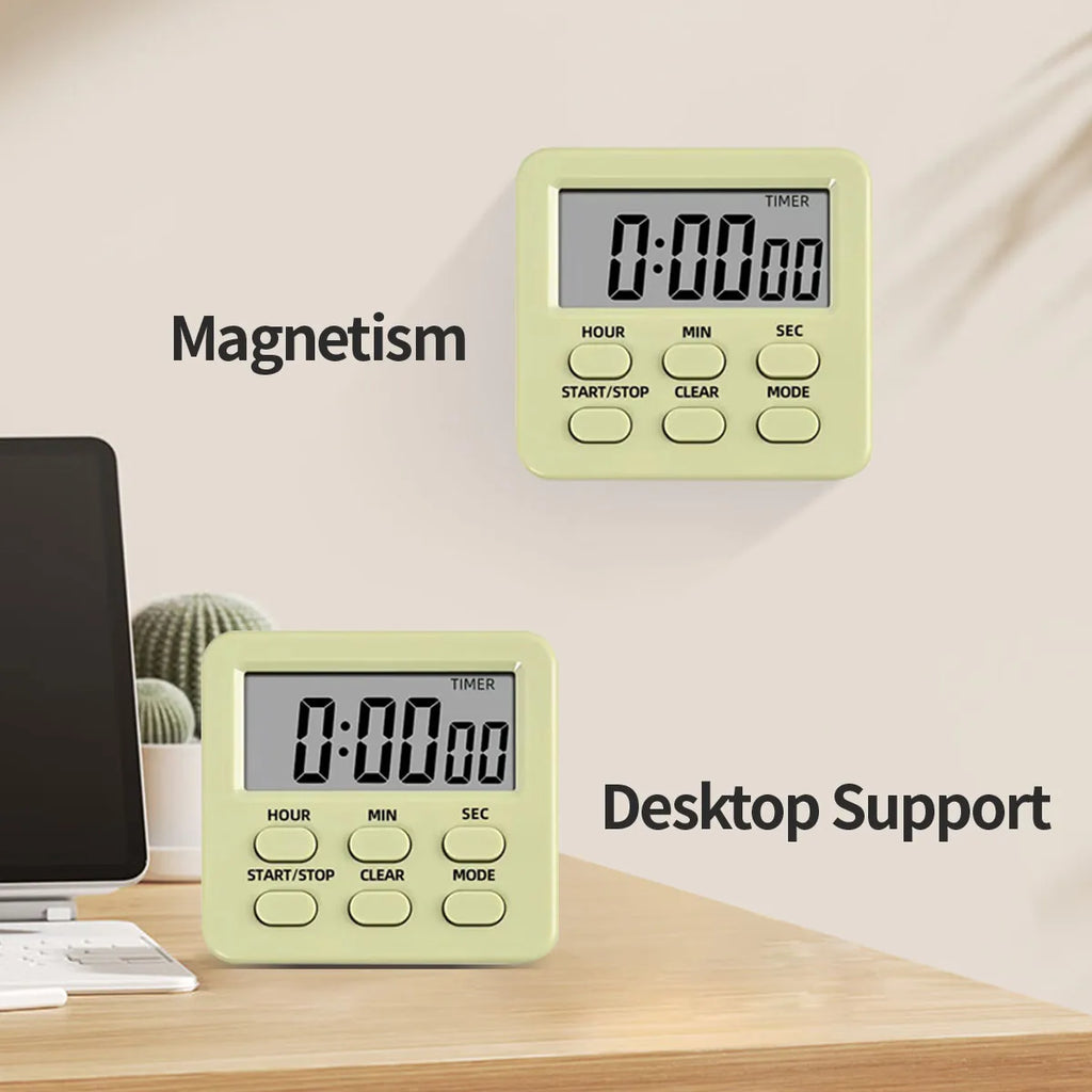Magnetic Digital Kitchen Timer with LCD Display