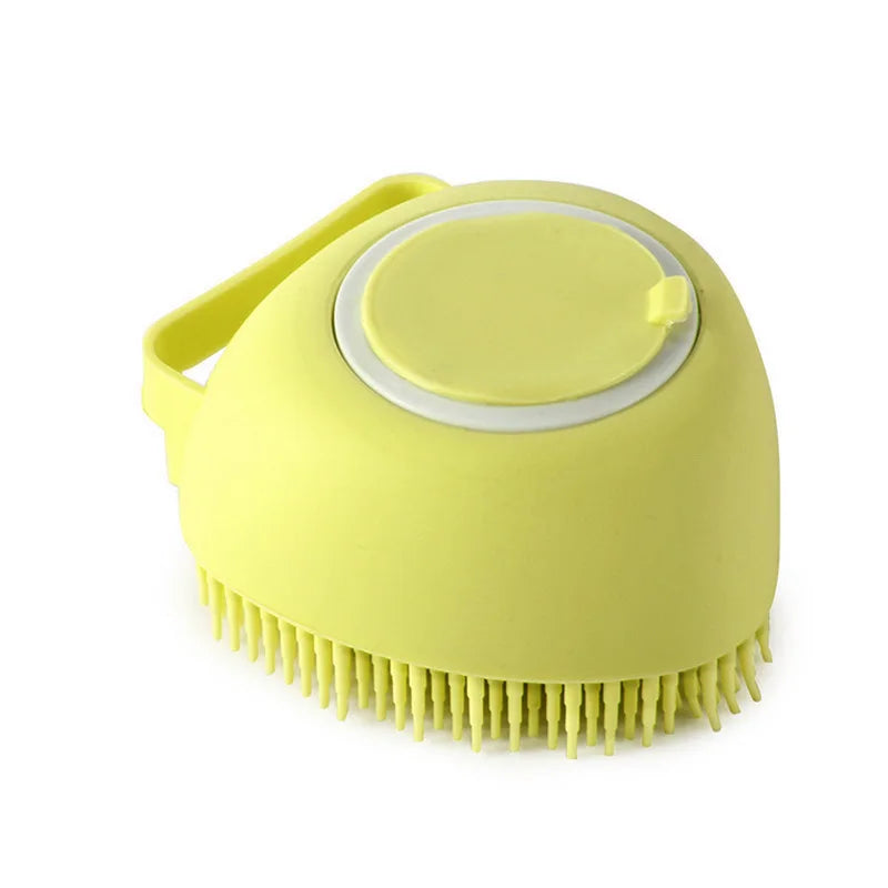 Silicone Pet Bath & Massage Brush – Dog & Cat Bath Scrubber