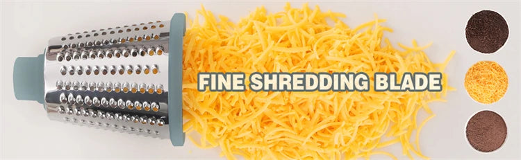 3 in 1 Rotary Cheese Grater Ve3-in-1 Rotary Cheese Grater & Vegetable Slicer