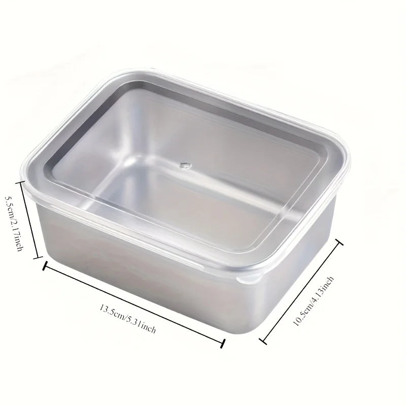 5-Piece Stainless Steel Food Storage Container Set | Airtight Meal Prep & Lunch Boxes