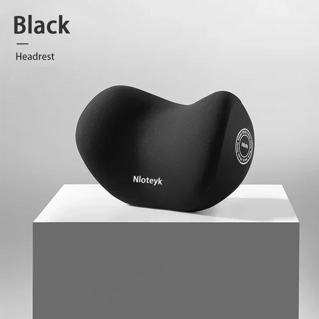 Memory Foam Car Headrest & Lumbar Support Cushion Set | Neck & Back Support Pillow