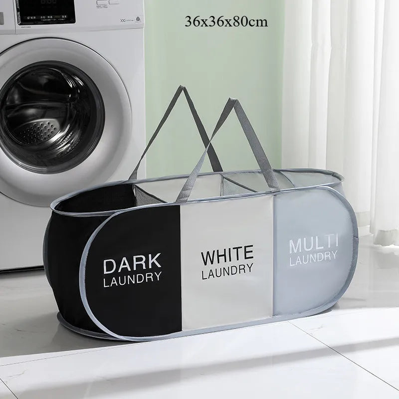 Foldable Laundry Basket – Fabric Clothes Hamper with Handles