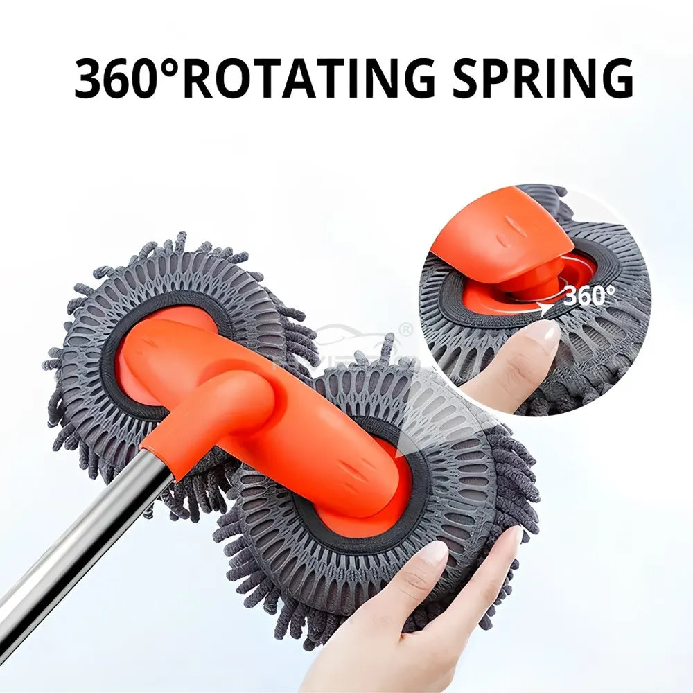 360° Microfiber Car Wash Mop with Extendable Handle | Scratch-Free Cleaning Brush