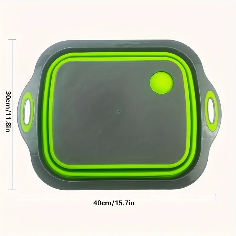 Foldable Portable Camping Basin – Space-Saving Sink, Storage & Cutting Board