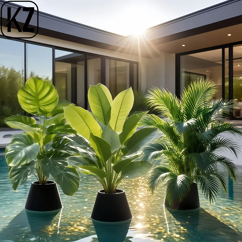 3-Piece Artificial Plant Set – Bring Nature Indoors Without the Maintenance (Without Pot)