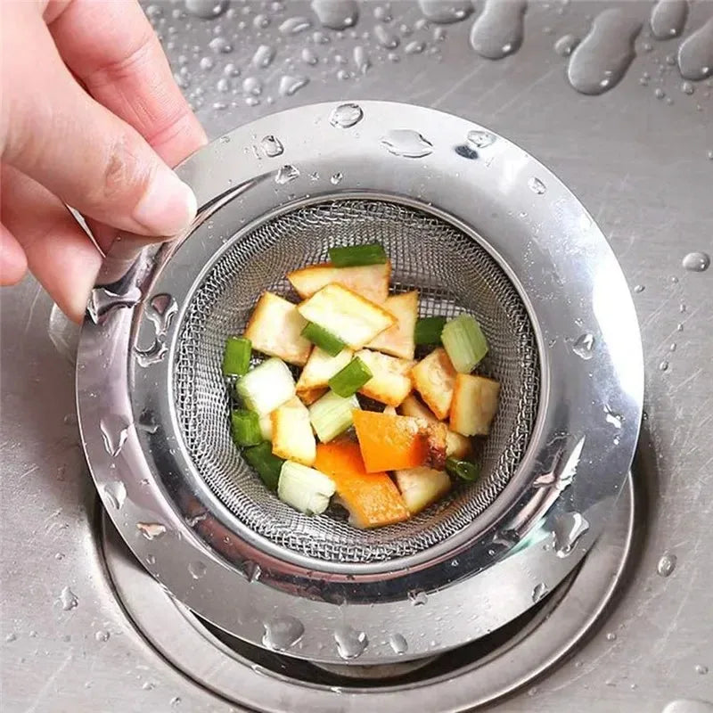 Stainless Steel Sink Strainer | Kitchen & Bathroom Drain Filter Hair Catcher