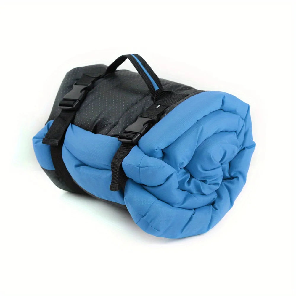 Waterproof Roll-Up Dog Bed | Washable Outdoor Pet Mattress with Carry Straps