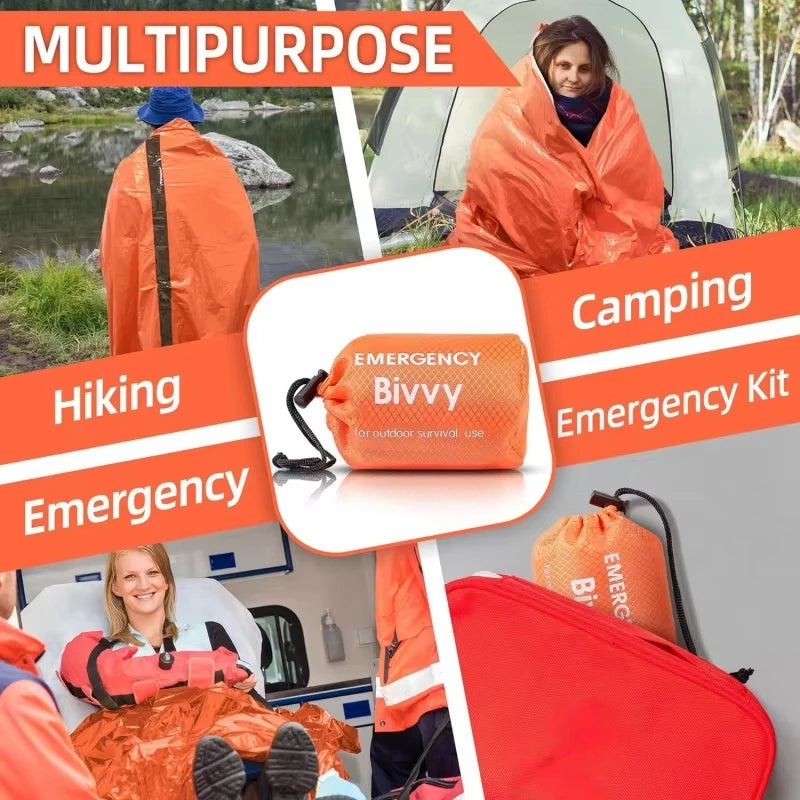 Emergency Survival Sleeping Bag – Thermal Waterproof Bivy Sack for Camping & Hiking