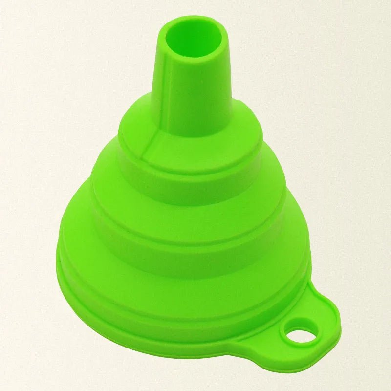 Mini Foldable Silicone Funnel – Collapsible Portable Funnel for Kitchen, Camping & Outdoor Use
