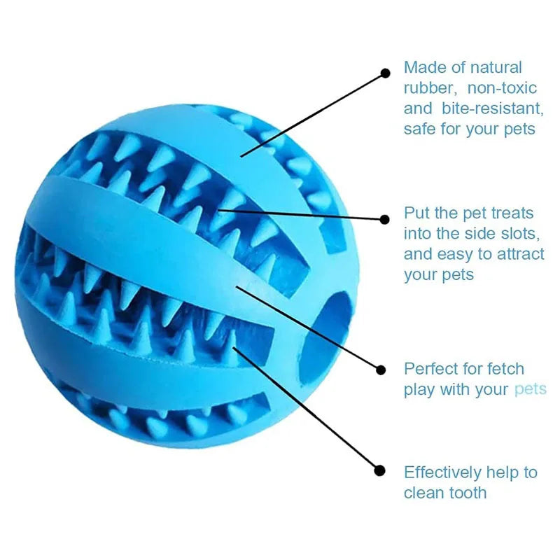 Interactive Dog Treat Ball – Chew, Dental Cleaning & Puzzle Toy